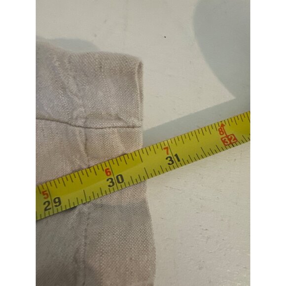 Cubavera Men Pants Sz M Ivory Linen/Rayon Drawstring Beachy Resort Cruise Casual - Picture 10 of 12